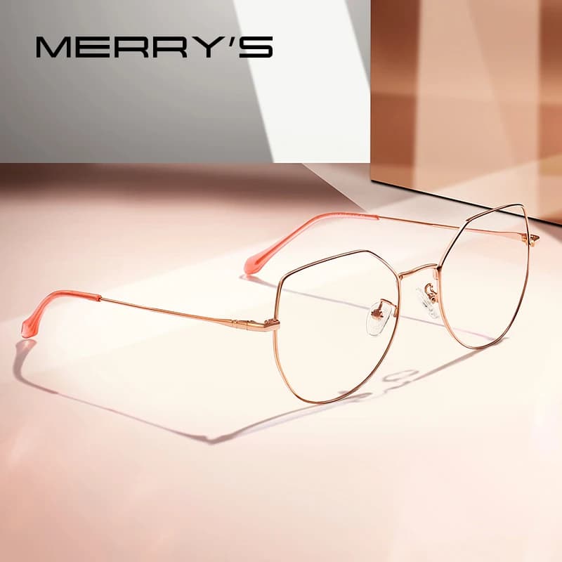 MERRYS DESIGN Women Fashion Blue Light Blocking Optical Frames Ultralight Cat Eye Myopia Prescription Eyeglasses S2025