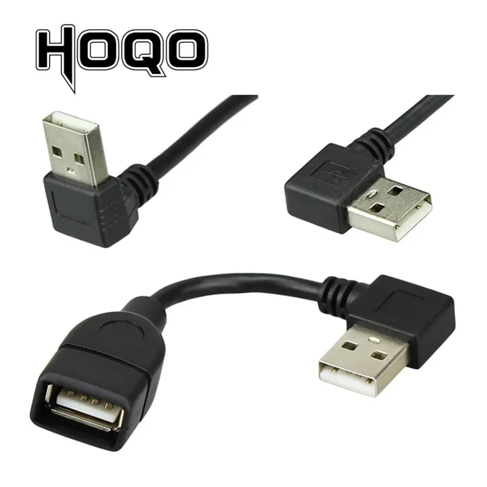 UP Down left Right angled 90 Degree USB Male to Female Extension Cable USB macho hembra Type A M/F  Adaptor Cord short 10cm 20cm