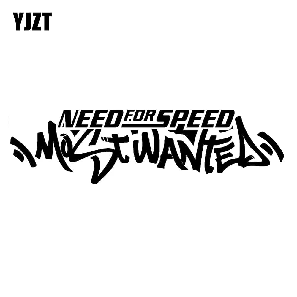 16.3cm*4.4cm Cool Need For Speed Most Wanted Vinyl Car Stickers Black/ Silver