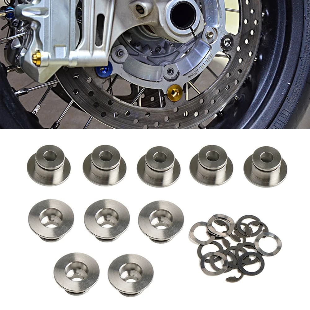 6/10PCS Brake Disc Bobbin Kits For Triumph Daytona 675 600 675R 955i Speed Triple R S Street Triple R BMW HP2 HP4 S1000R S1000RR