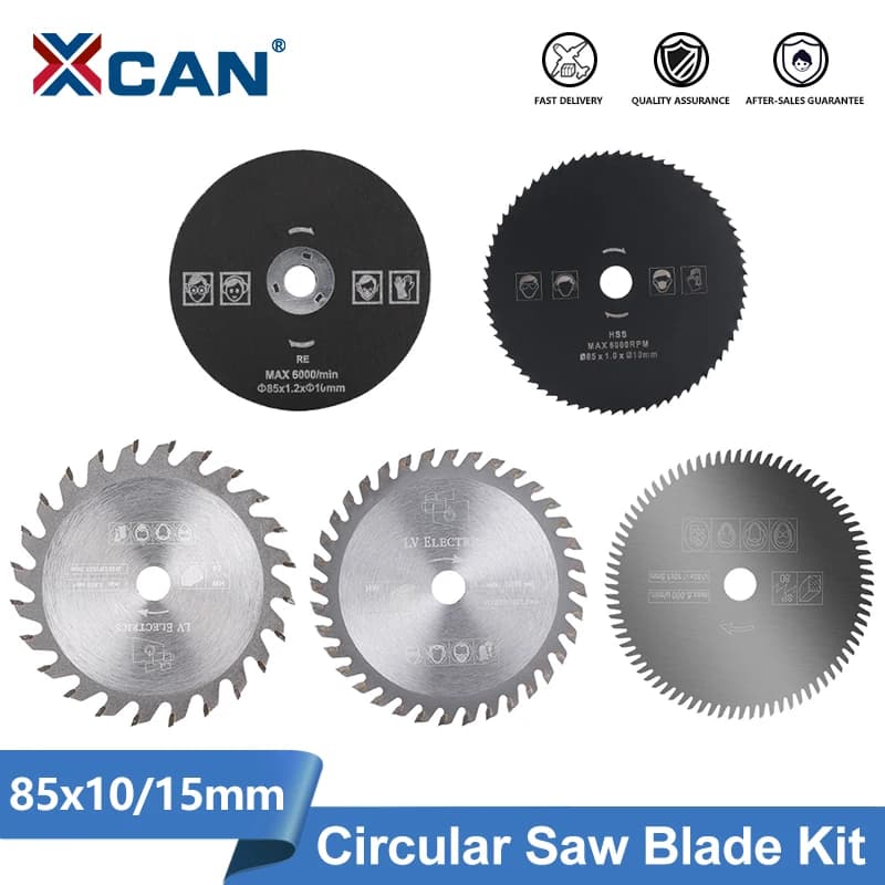 5pcs 85mm Cutting Tool Wood Saw Blades for Multi-function Power Tool Circular Saw Blade Bore 10mm Wood Cutting Disc