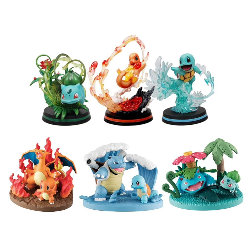 Pokemon Action Figures - Venusaur, Blastoise, Charizard - TAKARA TOMY Pocket Monsters Toys for Kids - Collectible Gift Set