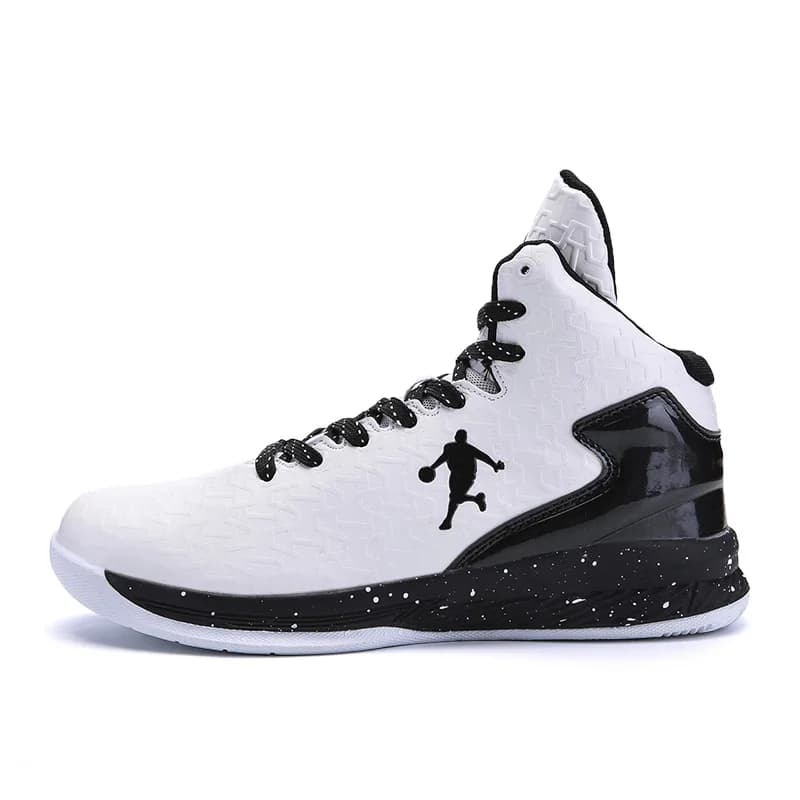 High-Top Men's Basketball Shoes with Air Cushion and Anti-Skid Sole for Outdoor Sports