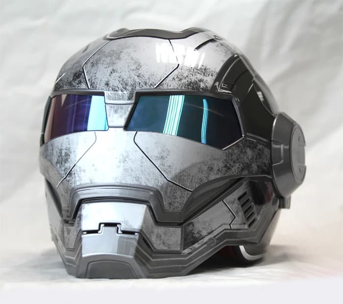 Masei 610 Star Machine DOT Helmet - Open Face Ironman Star Wars Grey Warrior Matt L - Iron Man and Atomic Man Motorcycle Helmets