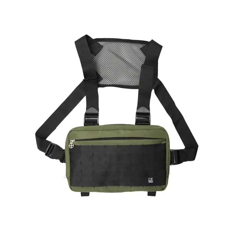 Men's Chest Rig Hip Hop Streetwear Tactical Vest Shoulder Bag Military Waist Pack for Travel