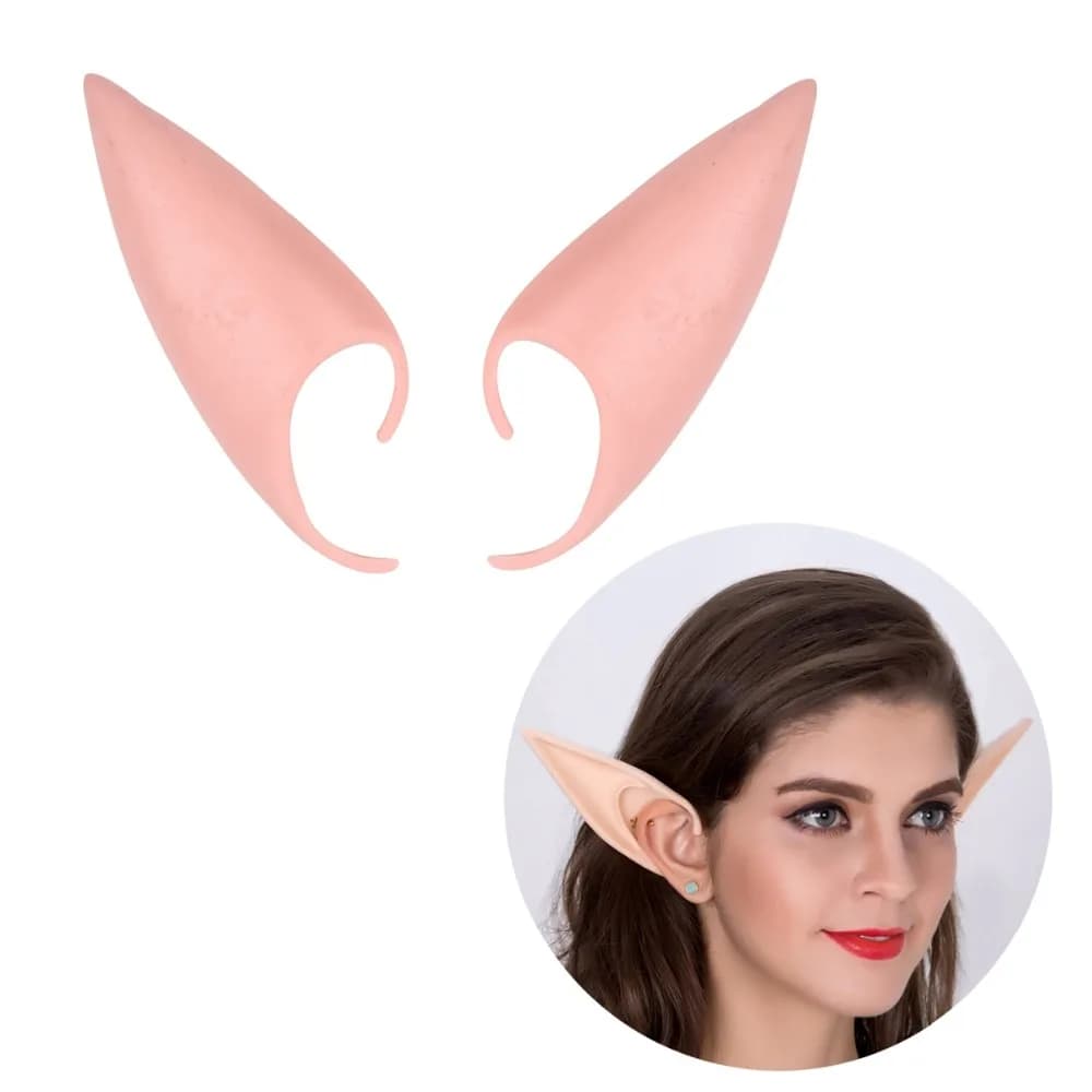 FENGRISE Latex Elf Ears - Soft False Fairy Ears for Cosplay, Halloween Party Supplies, 1 Pair