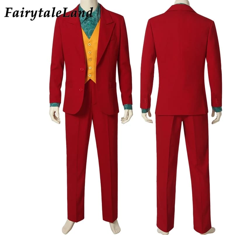 Joker Arthur Fleck Cosplay Costume for Halloween & Carnival - Batman Joker Red Suit Fancy Dress