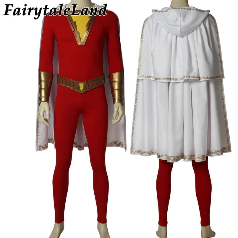 Shazam! Movie Cosplay Costume - Custom Made Halloween Superhero Jumpsuit Fancy Dress