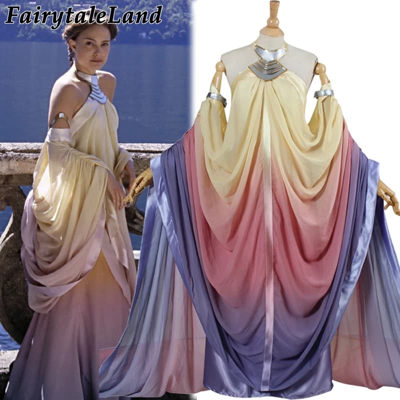 Custom Made Star Wars Padme Amidala Lake Dress Costume for Cosplay - Revenge of the Sith