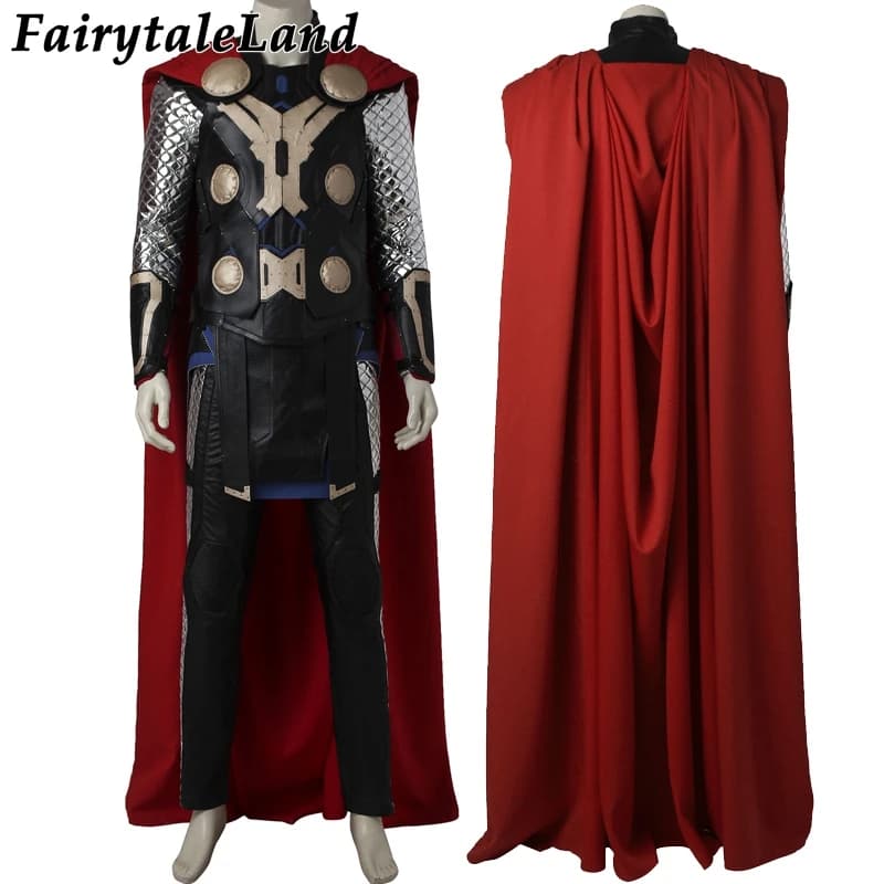 Avengers Age Of Ultron Thor Cosplay Costume Halloween Costumes for Men Cosplay Superhero Thor Costume Hammer Boots Suit