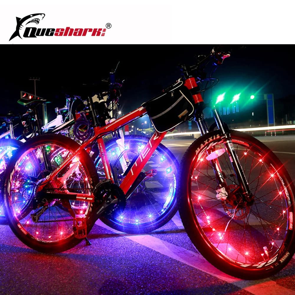 20 LED Colorful Bicycle Wheel Lights – Mountain & Road Bike Spoke Lamps – Cycling Accessories