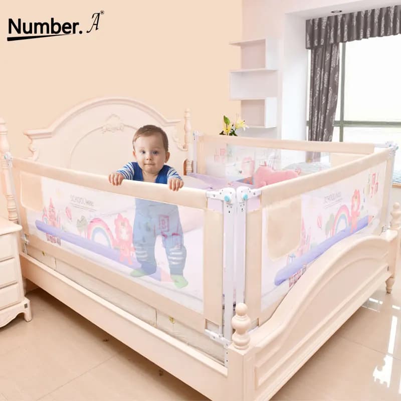 Baby Bed Fence: Home Kids Playpen Safety Gate and Child Care Barrier for Beds, Crib Rails, Security Fencing and Children's Guardrails