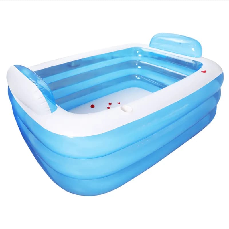 Large Inflatable Bathtub Double Adults Portable Plastic Bathtub Hot Tub PVC Inflatable Bathtub Folding Spa Tub for Ultimate Relaxation