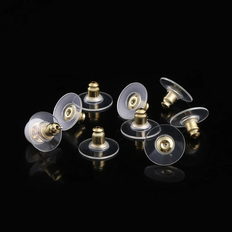 100pcs/lot Silicon Earring Backs Stoppers Stud Earring Stopper Back Plugs DIY Earring Jewelry Making Findings Accessories