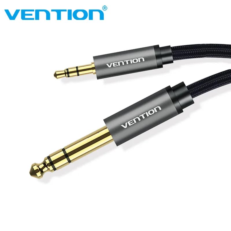 Vention 3.5mm to 6.35mm Male to Male Adapter Aux Cable for Mixer Amplifier, Gold Plated, Multiple Lengths Available (3m, 5m, 10m)