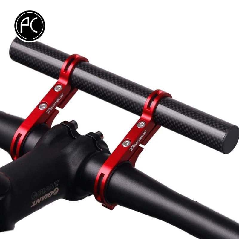 Alloy Carbon Fiber Bike Handlebar Extended Bracket for Bicycle Headlight and Computer Mounting, MTB/Road Bike Support