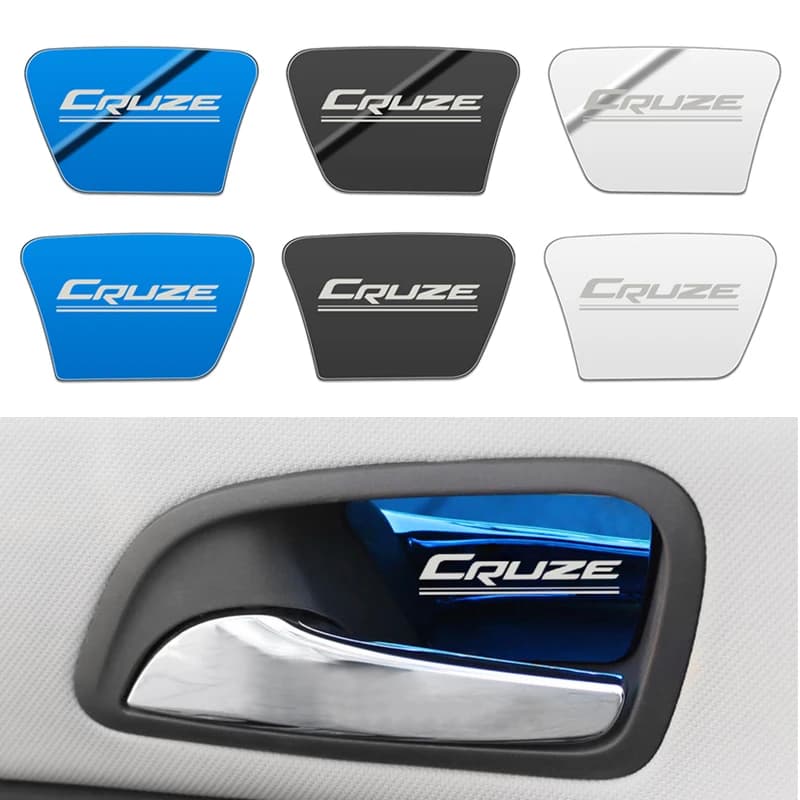 4pcs Stainless Steel Inside Door Bowl Stickers for Chevrolet Cruze 2009-2014, Car Stickers and Accessories