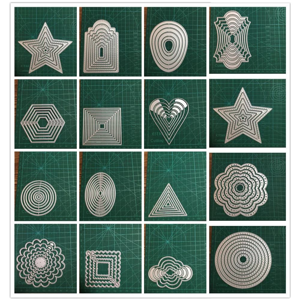 Metal Cutting Dies Stencil for Scrapbooking, Embossing, and DIY Projects - Basic Frame Card Design for Photo Albums and Paper Crafts