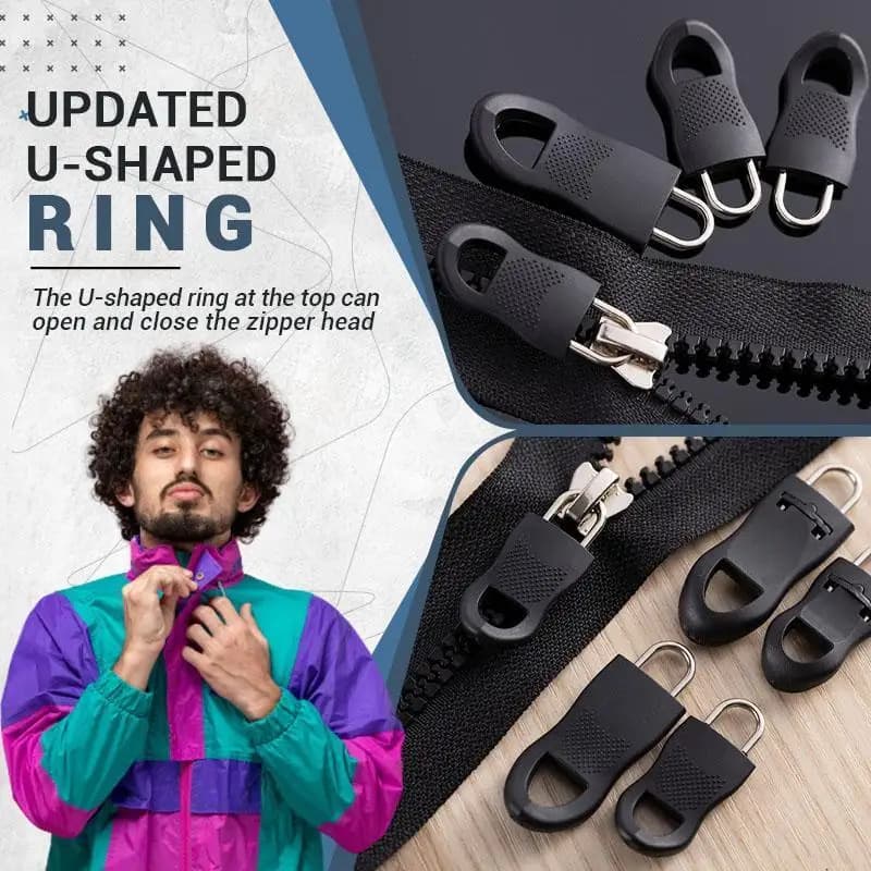 8Pcs Universal Detachable Zipper Puller Set for Zipper Slider Repair - DIY Sewing Craft Sewing Kits - Resin Zip Head