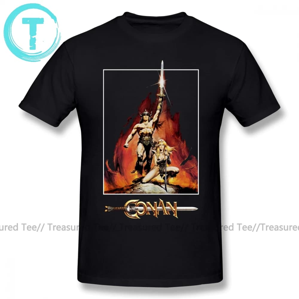 Conan the Barbarian T Shirt Conan the Barbarian T-Shirt Fashion 100 Cotton Tee Shirt Awesome Men Graphic 5x Short-Sleeve Tshirt