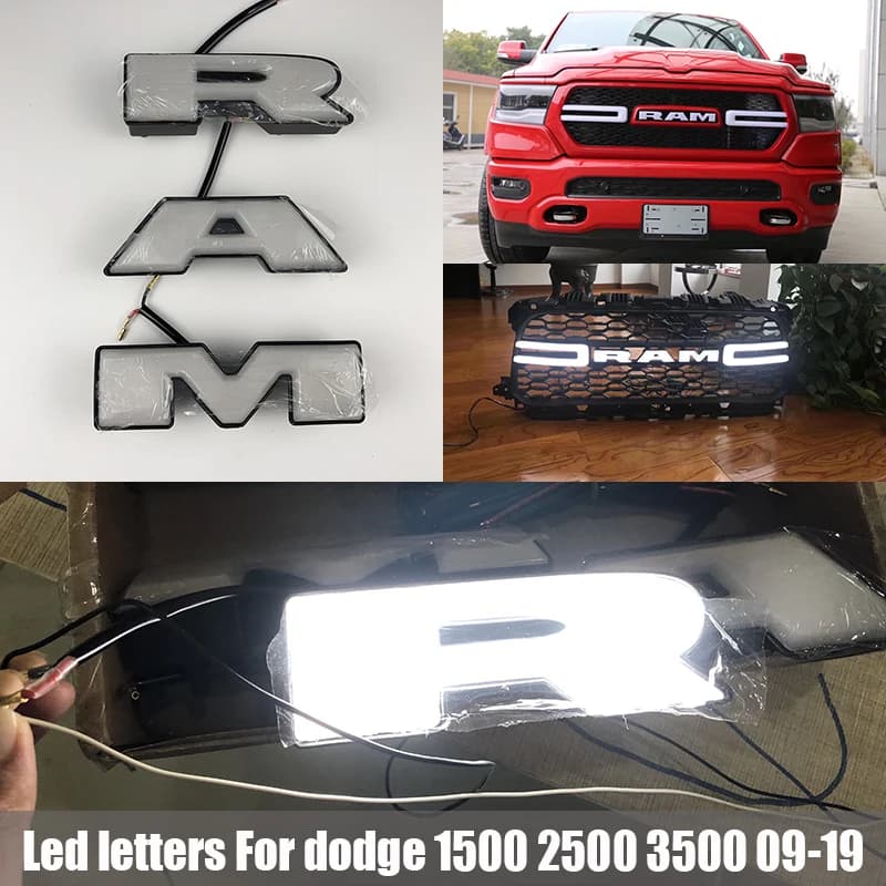 Dodge RAM Car Sticker RAM Led Emblem for Grille - Dodge RAM 1500 2500 3500 Car Styling Logo Stickers