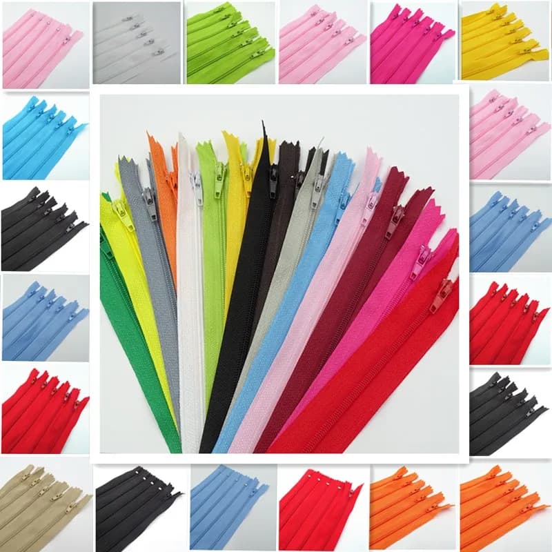 20pcs 3# 7.5-25CM (3-10 Inches) Closed Nylon Coil Zipper Tailor Sewing Process 20 Colors Are Available