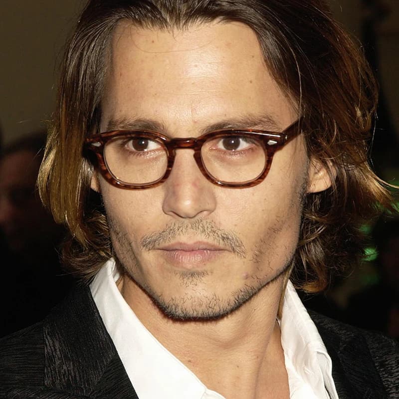 Retro Johnny Depp Style Glasses: Small Men's Classic Vintage Prescription Glasses for Women - Optical Spectacle Frame with Clear Lens