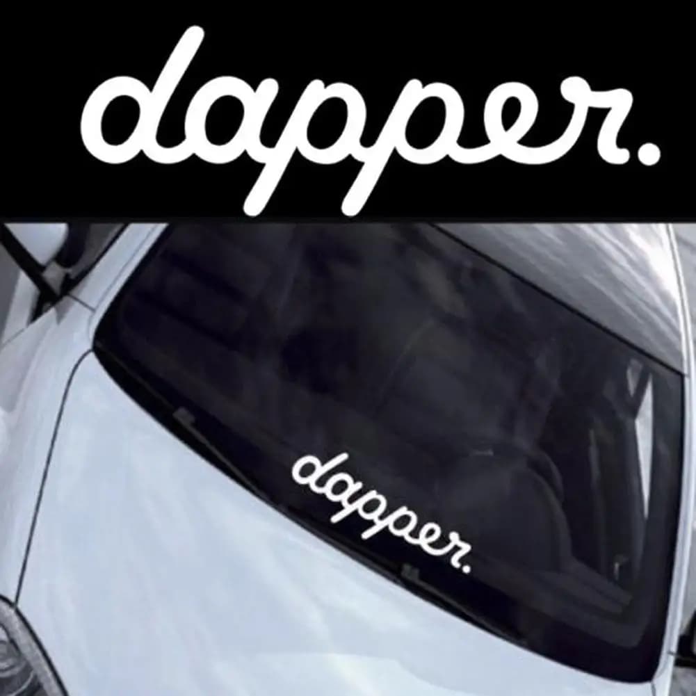 Car Styling Letter Dapper Sticker for Front Rear Windshield, Window, and Door - Decor for All Cars