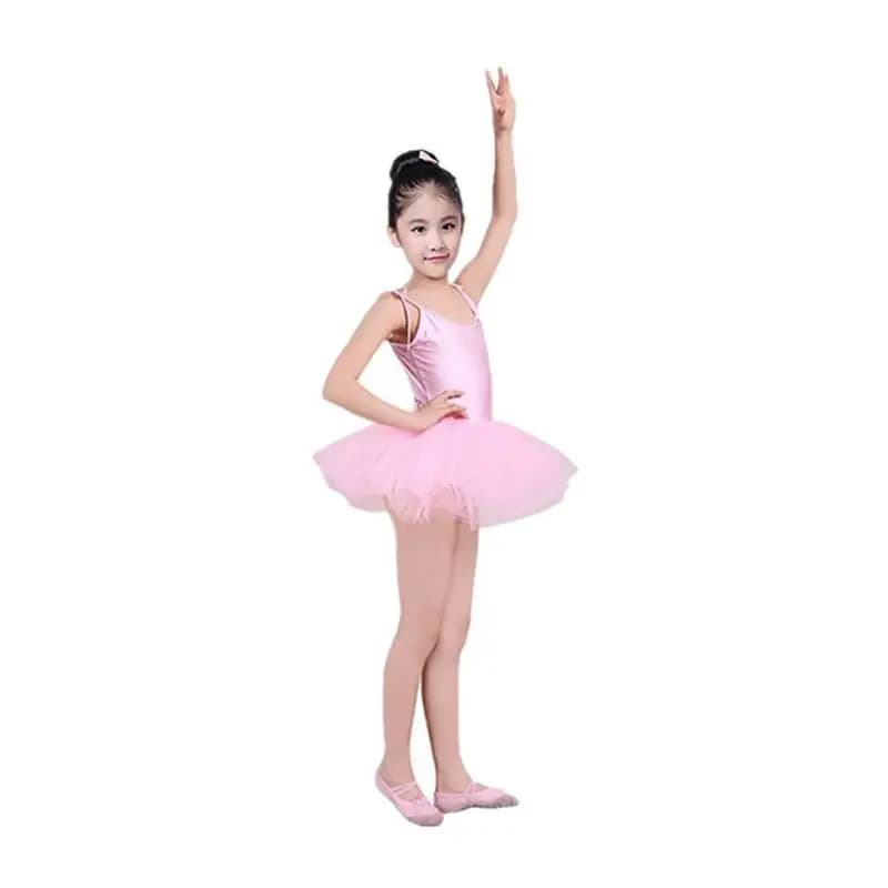 Girls Fluffy Dream Ballet Dress for Children - Sling Style Dance Costume and Exercise Clothes - Small Princess Fluffy Dancewear