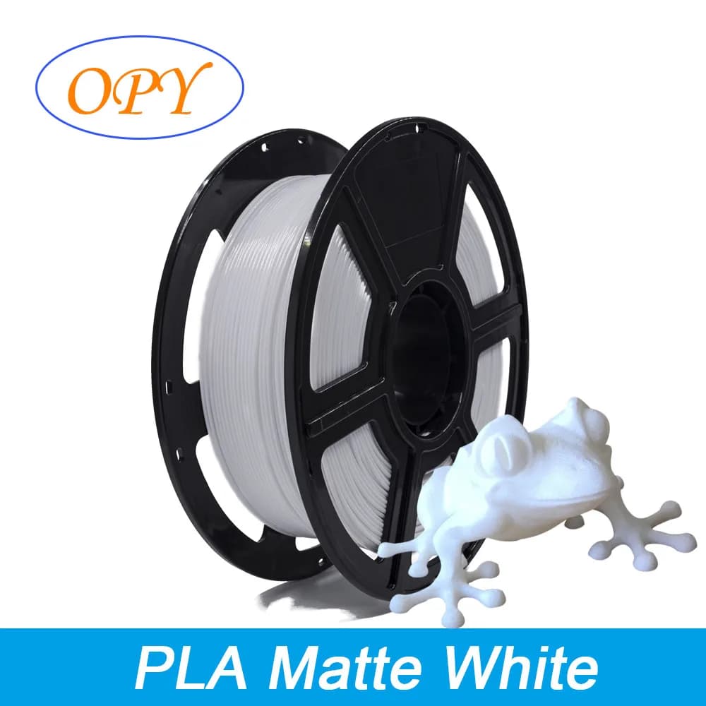 PLA Matte Filament 1.75mm White 1kg Spool for 3D Printing with 10m 100g Samples Available