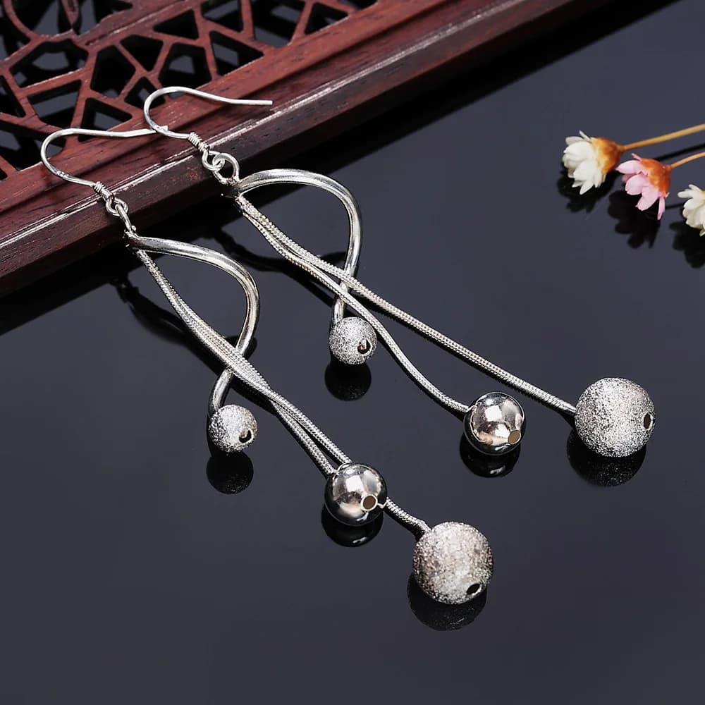 New Silver Color Earrings - AE322 Promotional High Quality Fashion Jewelry for Elegant Women