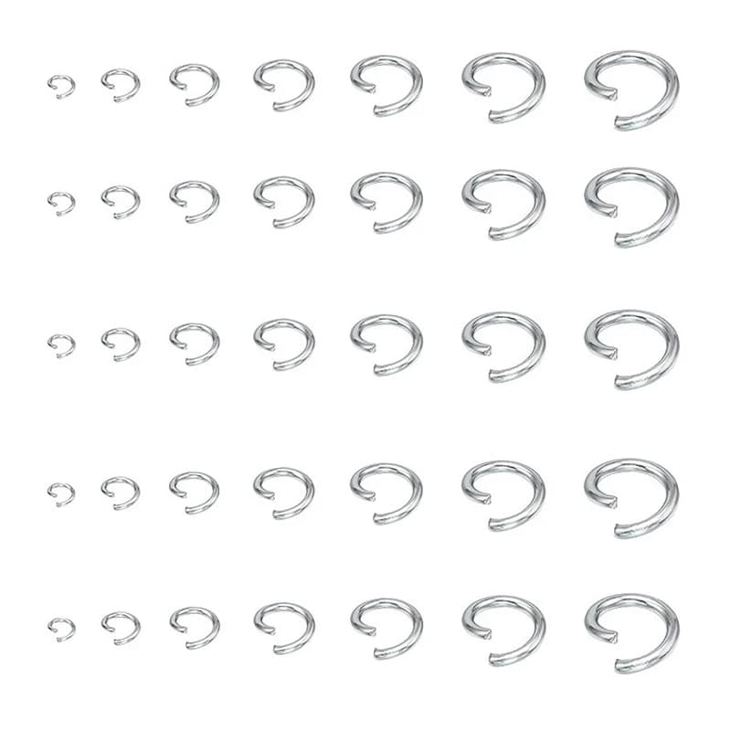 200pcs/Lot Stainless Steel Open Single Loop Jump Rings - DIY Jewelry Findings and Split Ring for Jewelry Making Supplies Findings