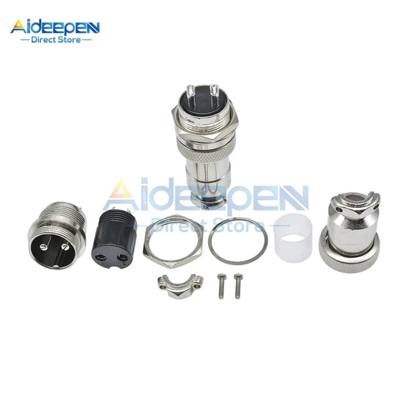 1Set of GX12, GX16, GX20 Connectors - Male+Female Circular Aviation Socket Plug Connector with 2/3/4/5/6/7/8/9/10/12/14/15 Pins