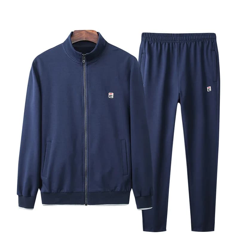 Men's Plus Size Tracksuit Set - Autumn Sportswear up to 9XL - Jacket and Straight Pants - 2 Piece Sports Outfit