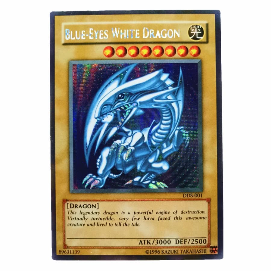 DIY Colorful English Yu Gi Oh Blue Eyes White Dragon Toys - Ideal for Hobbyist, Collectors, and Anime Collectibles Enthusiasts