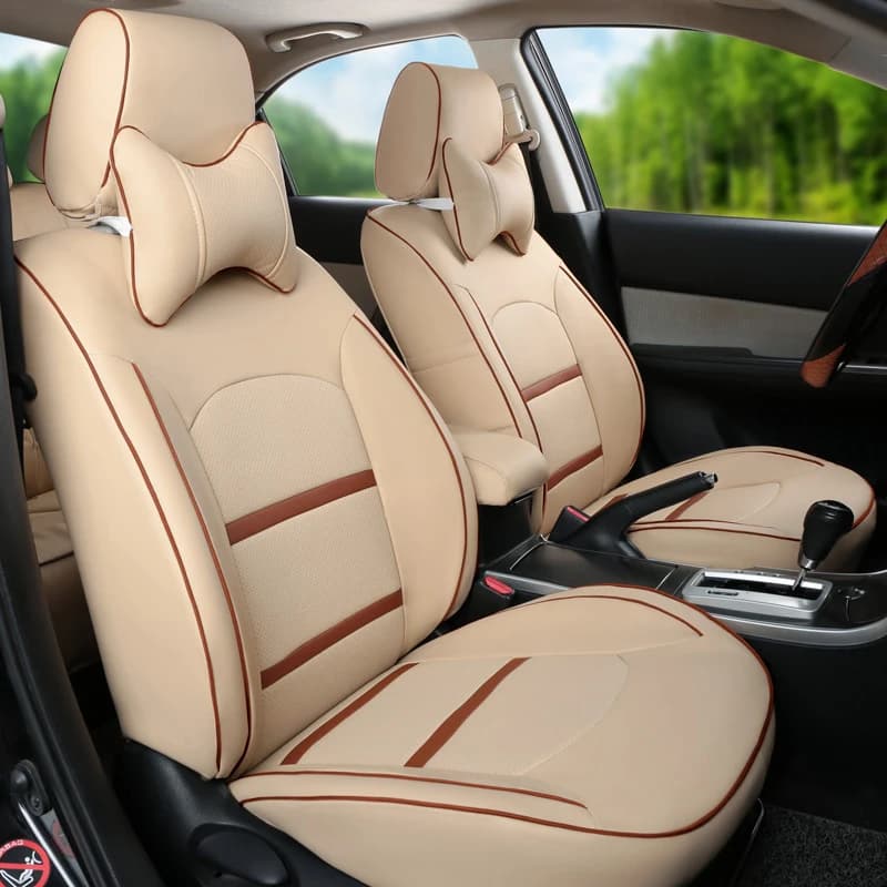 CARTAILOR Lexus RX Series Car Seat Covers - PVC Leather Seat Cover Set for RX350 RX330 RX300 RX400h RX450h - Car Accessories for Seat Protection