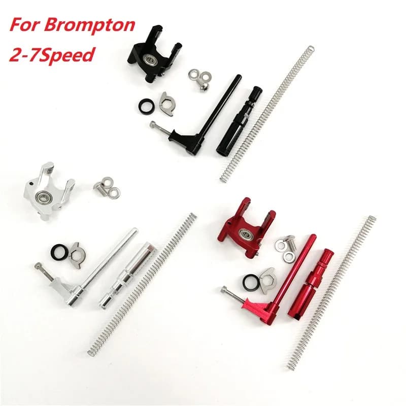 Brompton 2-7 Speed Derailleur Set Upgrade for Single/Internal 3 Speed Bicycles with Chain Pusher and Spring