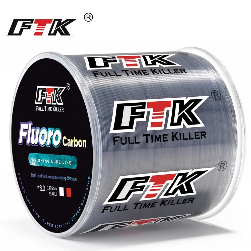 FTK 300M Carbon Fiber Coating Lure Fishing Line - 0.14-0.5mm - 1.88-15.6kg - Wearable Leader - Fluorocarbon Line Accessories