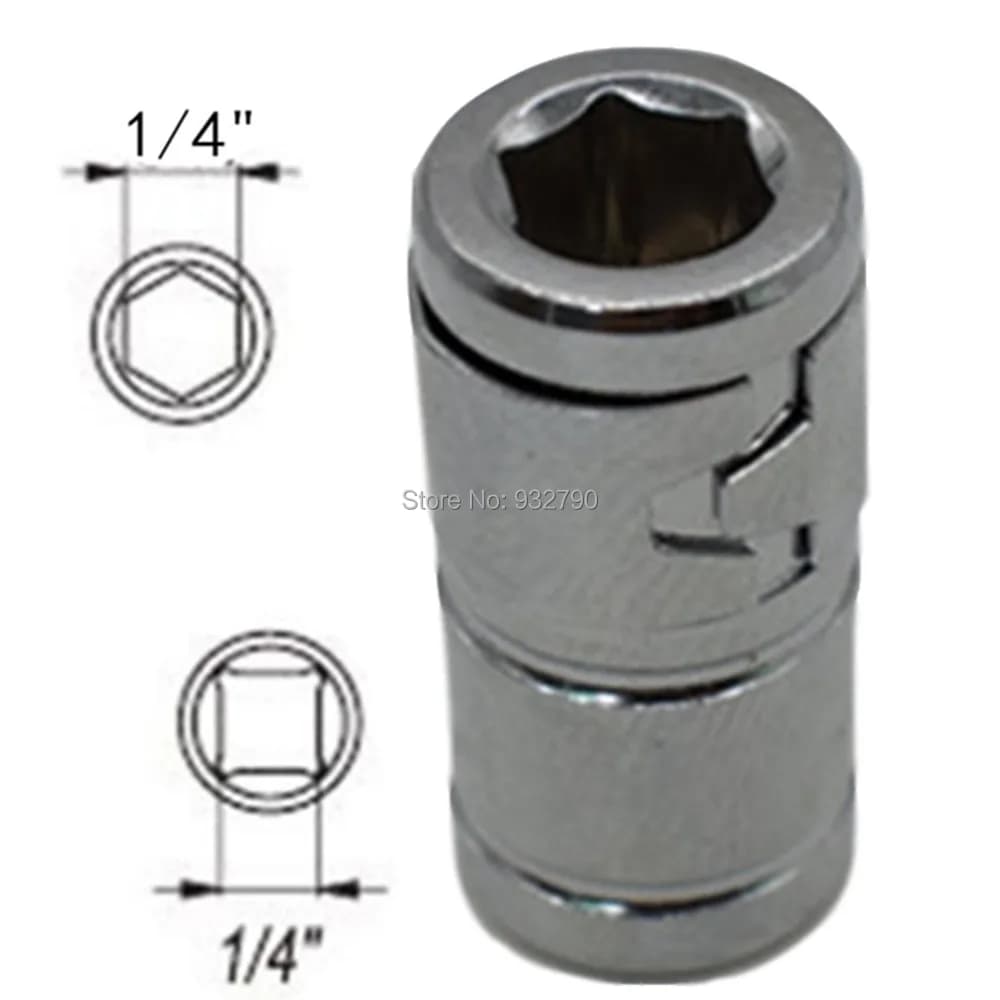 Square Drive 1/4 to 1/4 Hex Bit Adapter Socket Bit Holder Impact Adaptor Socket Screwdriver Bits: Enhancing Connectivity and Versatility for Efficient Screwdriving.