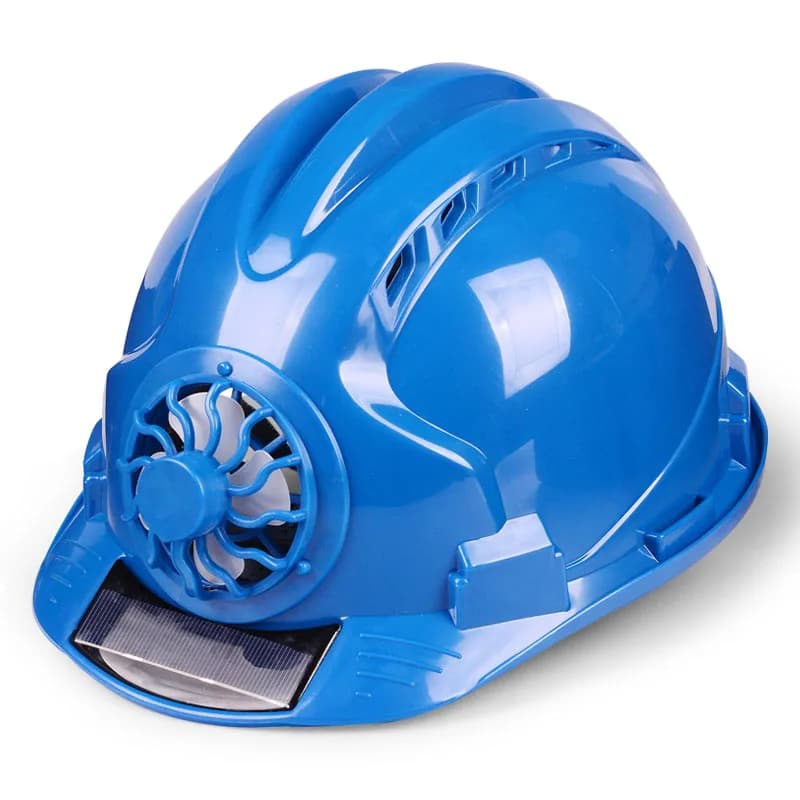 Solar Power Fan Helmet - Outdoor Working Safety Hard Hat - Construction Workplace ABS Material Protective Cap - Powered By Solar Panel