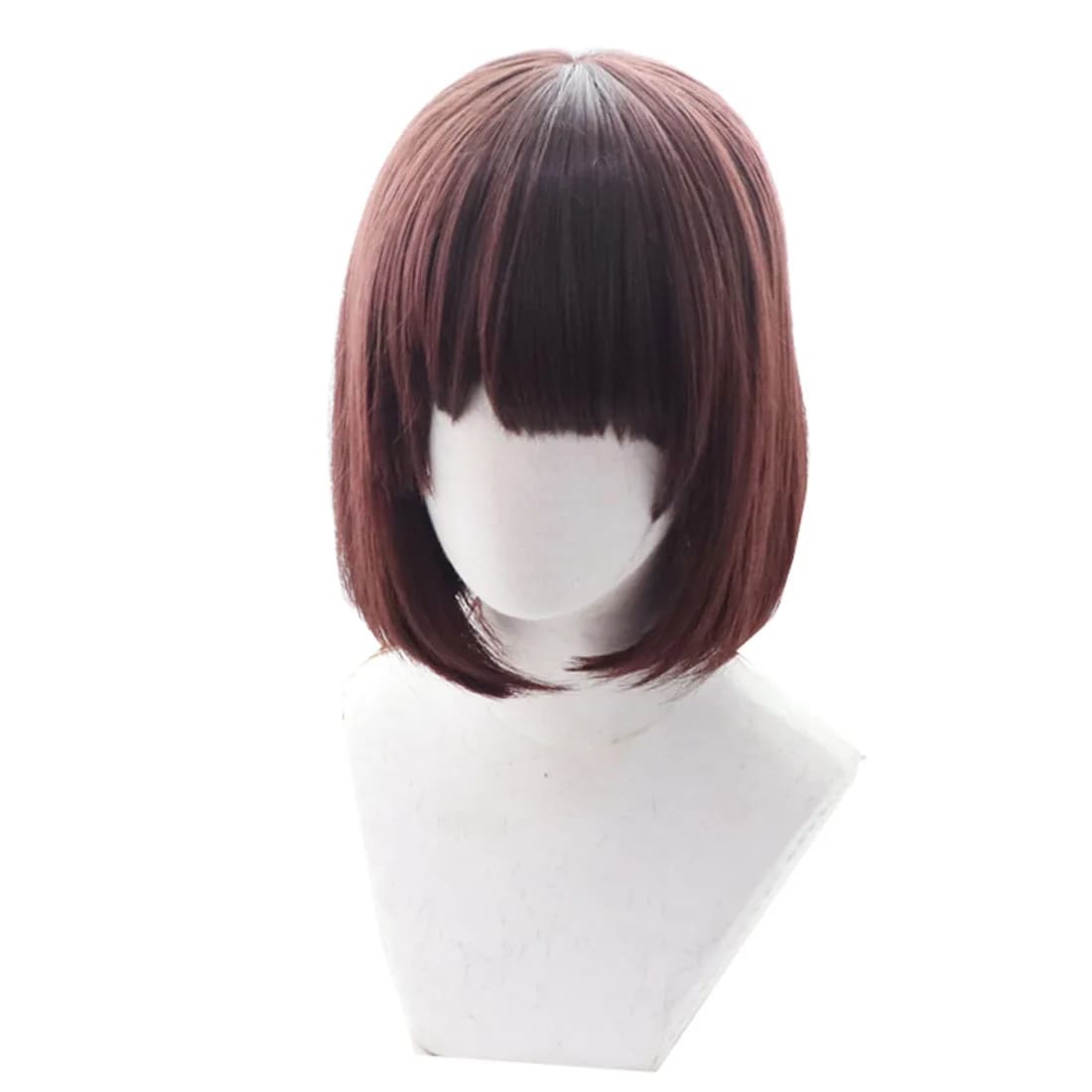 Brown Heat Resistant Synthetic Hair Frisk Wig - Undertale Cosplay Wigs with Chara Necklace