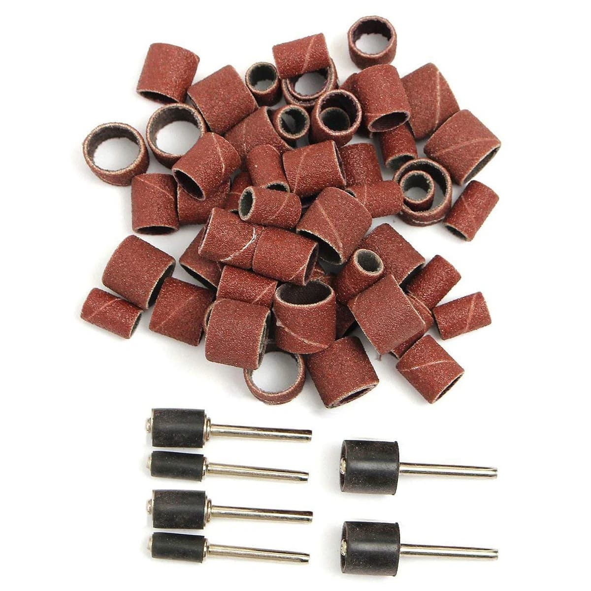 51-Piece Jumbo Drum Sanding Kit Compatible with Dremel Tools - Comes with Rubber Drum Mandrels in 1/2, 3/8, and 1/4 Inches Sizes Included