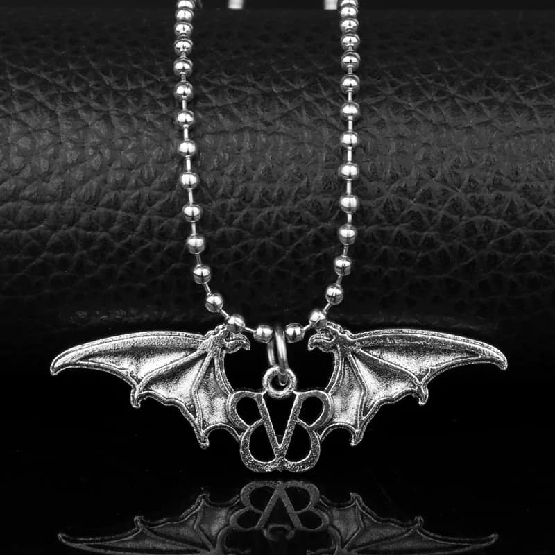 Dongsheng BLACK VEIL BRIDES Necklace - Music Band BVB Logo Jewelry for Women and Men - Emo Steampunk Gothic Merch - Perfect Gift