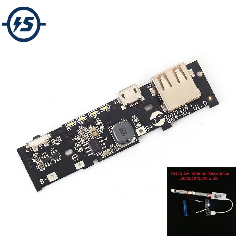 5V 2.1A Power Bank Charger Module with 18650 Battery for Xiaomi - PCB Step Up Boost DIY Power Bank Circuit Board