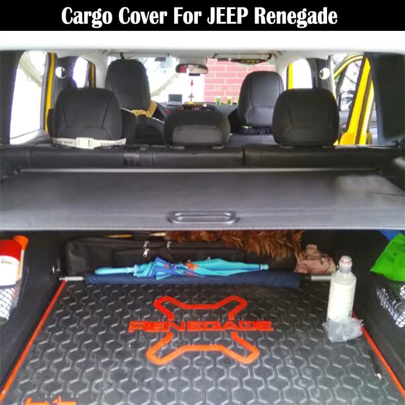 Rear Cargo Cover for JEEP Renegade 2016 2017 2018 2019 Privacy Trunk Screen Security Shield Shade Auto Accessories