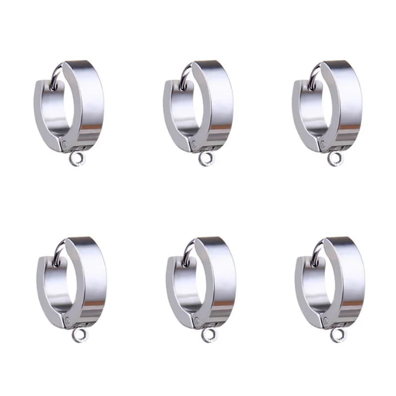 Wholesale 10PCS/lot Aiovlo Stainless Steel Back Clips Ear Hooks For DIY Jewelry Components