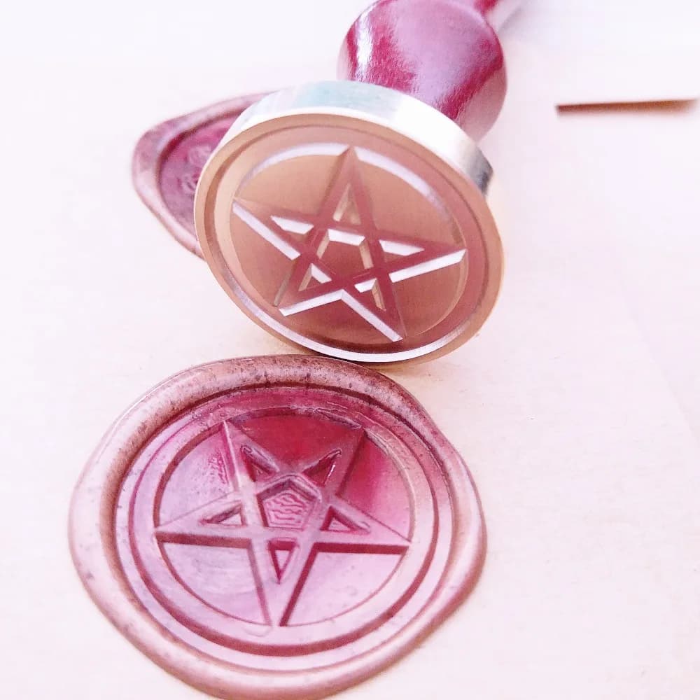 Pentacle Wax Seal Stamp for Wedding Invitations and Birthday Gifts - Five-Pointed Star Stamping Tool