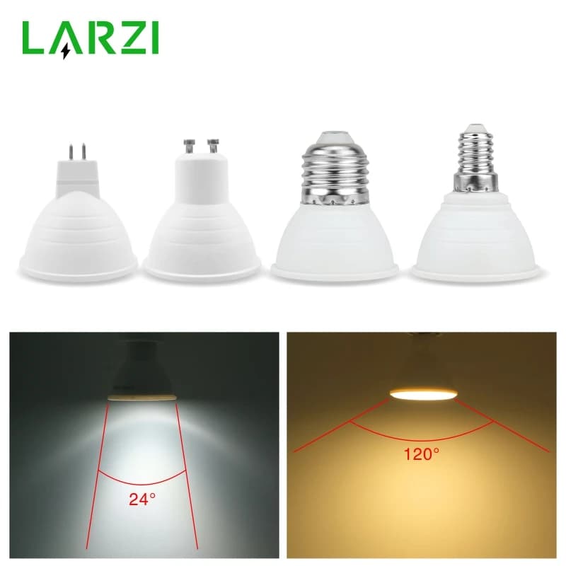 LED Bulb E27 E14 MR16 GU10 GU5.3 6W 220V-240V Spotlight 24/120 Degree Bombillas Lampada Lampara LED Light