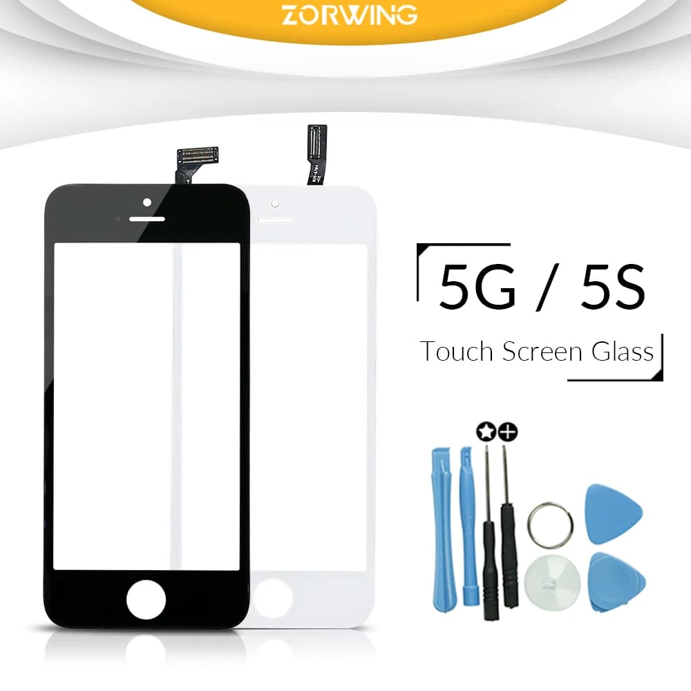 Full Set Replacement Front Glass for iPhone 5/5S/SE with Touch Screen Digitizer Panel and Tools Included