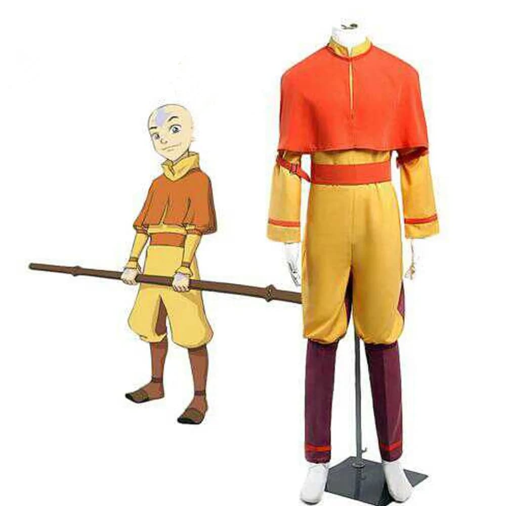 HOT Customize for Adults and Kids Free Shipping Cosplay Costume Avatar the Last Airbender Bumi Avatar Aang Uniform Halloween